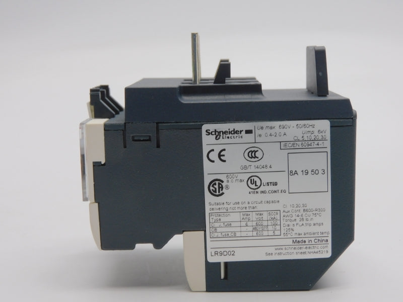 SCHNEIDER ELECTRIC LR9D02 690V 0.4-2.0A NSMP