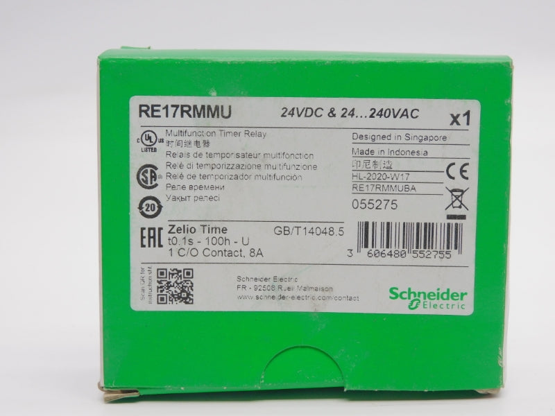 SCHNEIDER ELECTRIC RE17RMMU 24-240VAC 8A 0.1S-100H NSMP
