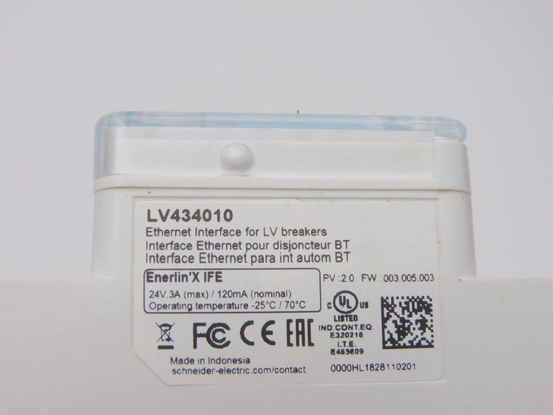 SCHNEIDER ELECTRIC LV434010AA F/W 003.005.003 24V .3A NSMP