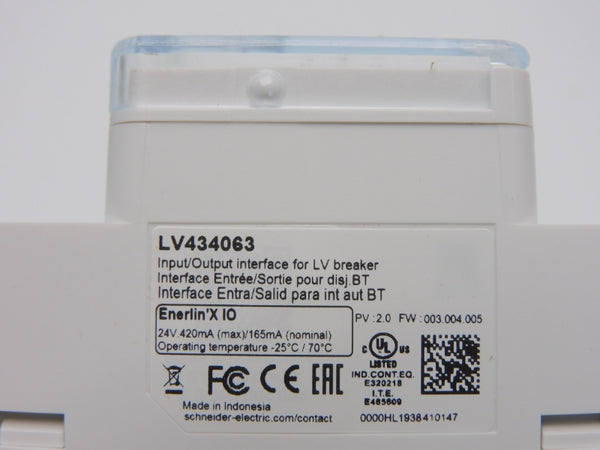 SCHNEIDER ELECTRIC LV434063AA F/W 003.004.005 24V NSMP
