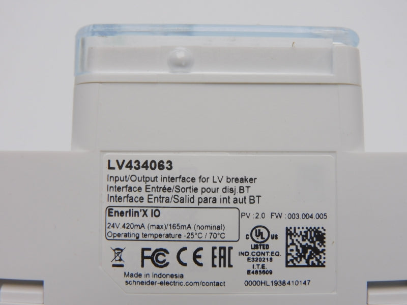SCHNEIDER ELECTRIC LV434063AA F/W 003.004.005 24V NSMP