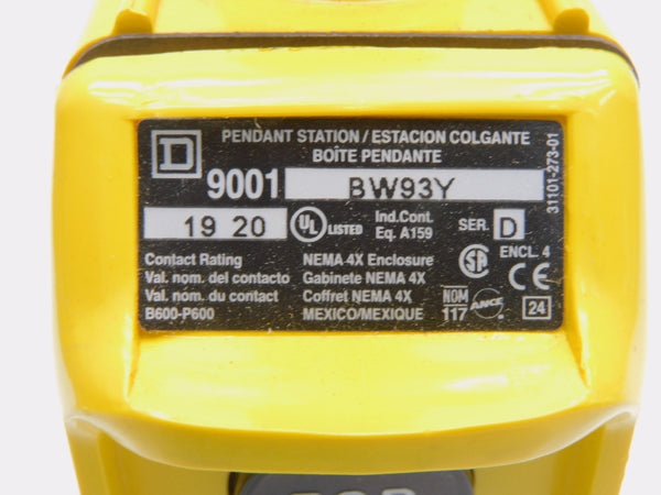 SQUARE D 9001BW93Y SER. D NSMP