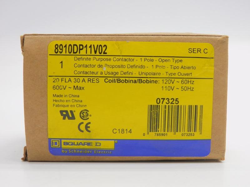 SQUARE D 8910DP11V02 SER. C 110/120V 20A (AS PICTURED) NSMP
