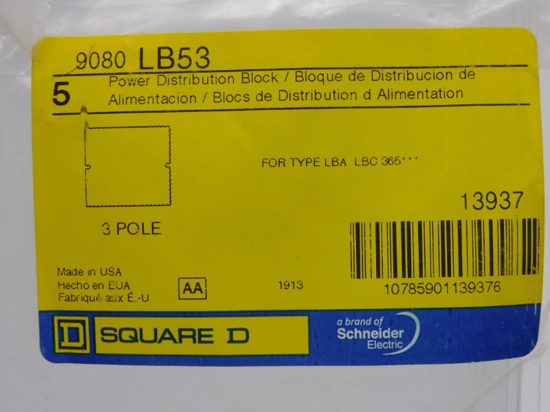 SQUARE D 9080LB53 (PKG OF 5) NSMP