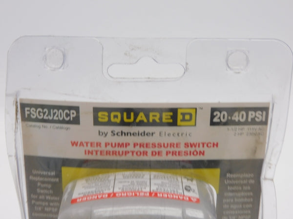 SQUARE D FSG2J20CP 230VAC 20-40PSI NSMP