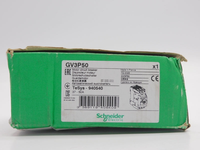 SCHNEIDER ELECTRIC GV3P50 690V 37-50A (AS PICTURED) NSMP