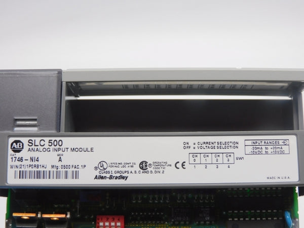 ALLEN BRADLEY 1746-NI4 SER. A 10VDC (NO CONNECTOR) UNMP