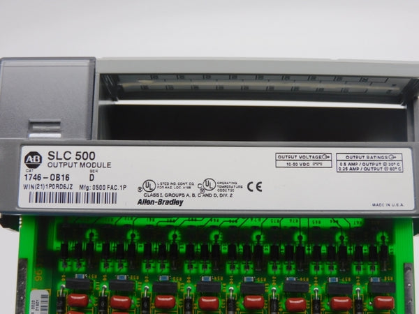 ALLEN BRADLEY 1746-OB16 SER. D 10-50VDC 0.5A (NO TERMINAL) NSNP
