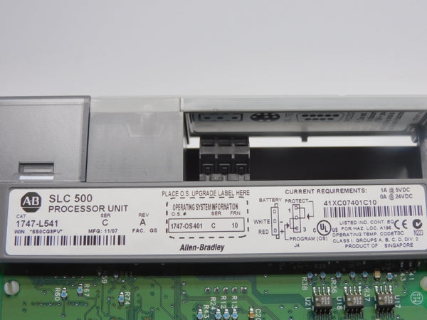 ALLEN BRADLEY 1747-L541 SER. C F/W 10 REV. A 24VDC 1A NSNP