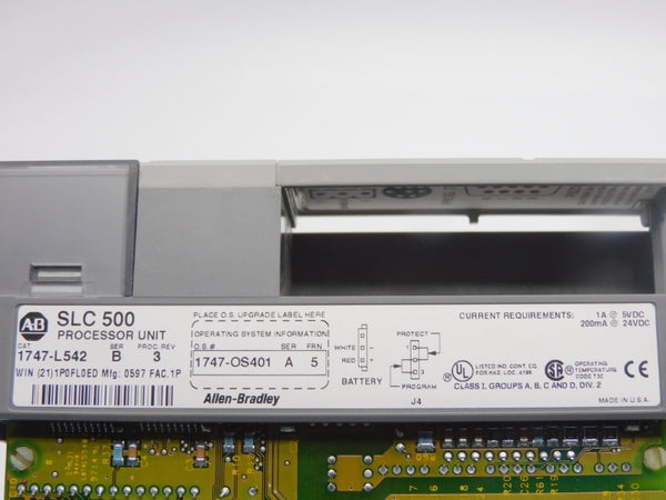 ALLEN BRADLEY 1747-L542 SER. B F/W 5 REV. 3 24VDC 1A (NO CONNECTOR) UNMP
