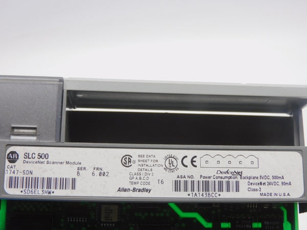 ALLEN BRADLEY 1747-SDN SER. B F/W 6.002 24VDC (NO CONNECTOR) UNMP