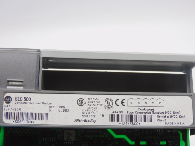 ALLEN BRADLEY 1747-SDN SER. B F/W 6.002 24VDC (NO CONNECTOR) UNMP