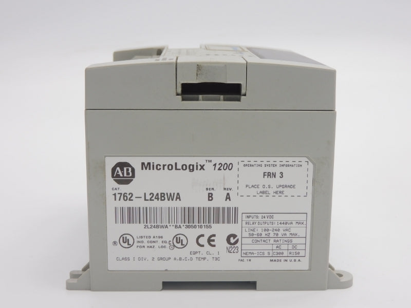 ALLEN BRADLEY 1762-L24BWA SER. B F/W 3 REV. A 100-240VAC (NO COVER/DOOR) UNMP
