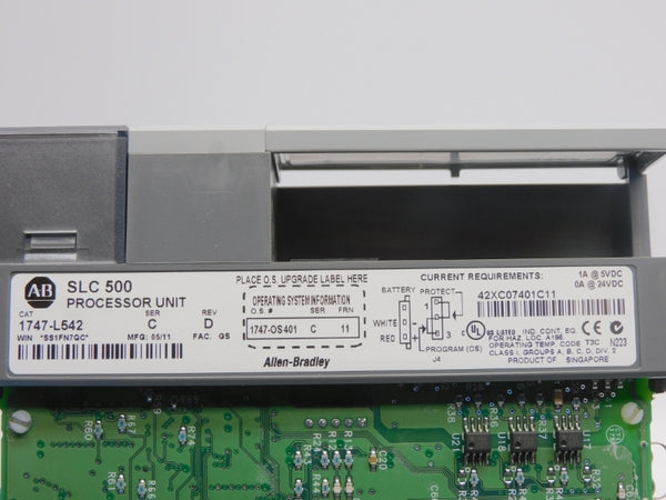 ALLEN BRADLEY 1747-L542 SER. C F/W 11 REV. D 24VDC 1A (NO CONNECTOR) NSNP