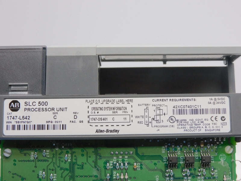 ALLEN BRADLEY 1747-L542 SER. C F/W 11 REV. D 24VDC 1A (NO CONNECTOR) NSNP