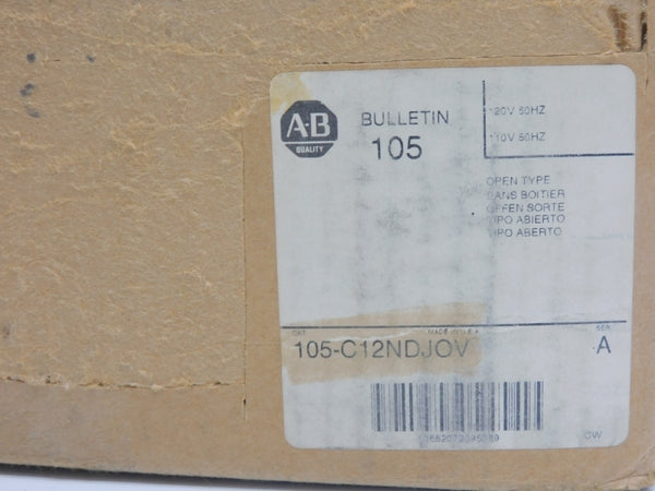 ALLEN BRADLEY 105-C12NDJOV SER. A 110/120V (BR/WH) NSMP