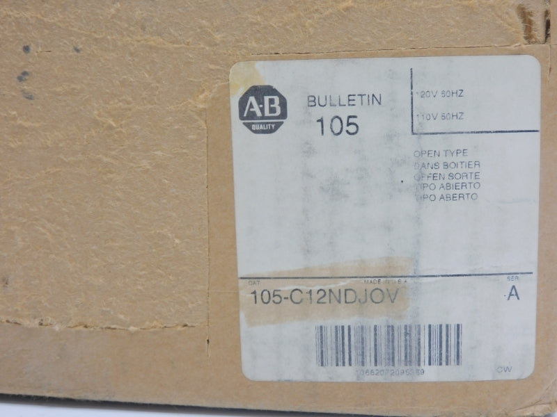 ALLEN BRADLEY 105-C12NDJOV SER. A 110/120V (BR/WH) NSMP