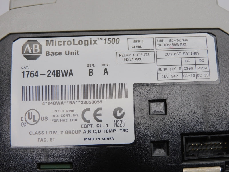 ALLEN BRADLEY 1764-24BWA SER. B REV. A 24VDC NSNP