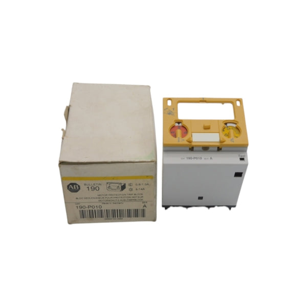 ALLEN BRADLEY 190-P010 SER. A 575V 0.6-1.0A/8-14A (WH/YL) NSMP