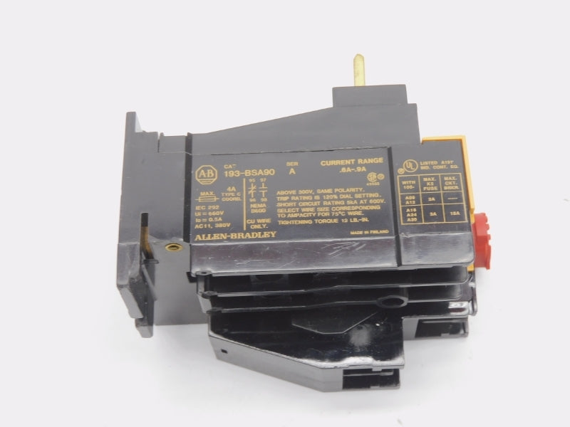 ALLEN BRADLEY 193-BSA90 SER. A 660V .6-.9A NSNP