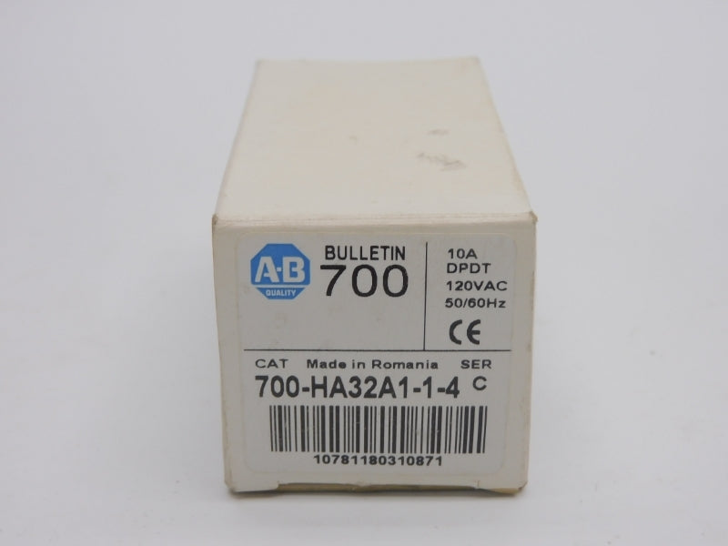 ALLEN BRADLEY 700-HA32A1-1-4 SER. C 120VAC 10A (WH) NSMP