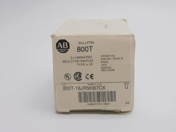 ALLEN BRADLEY 800T-16JR5KB7CX SER. U 120VAC (WH) NSMP