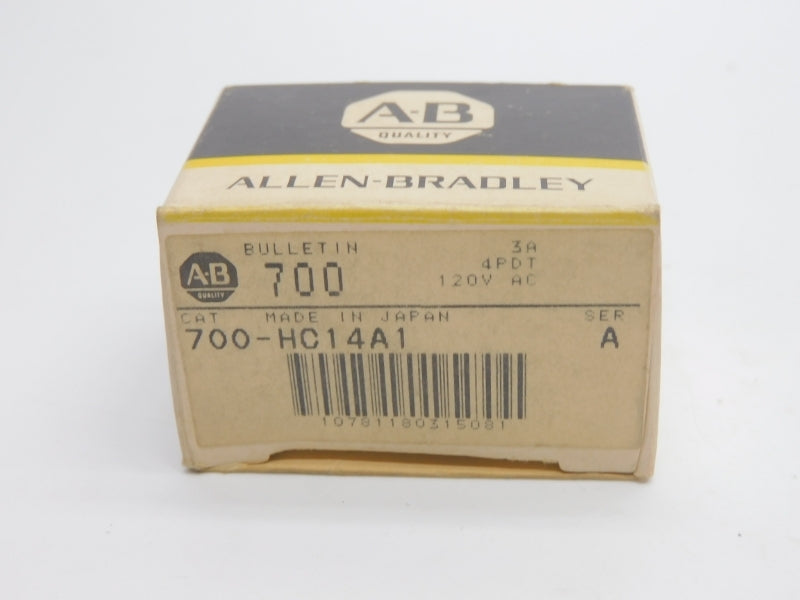 ALLEN BRADLEY 700-HC14A1 SER. B 120VAC 3A (BK/YL) NSMP