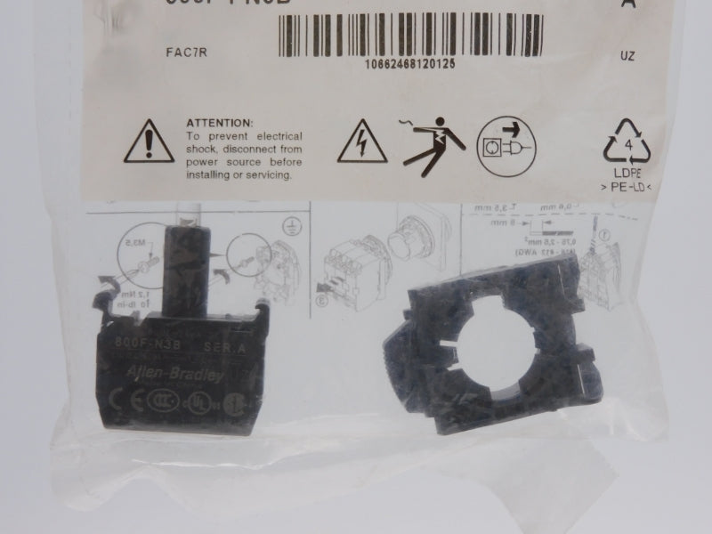 ALLEN BRADLEY 800F-PN3B SER. A 24V NSMP