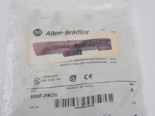 ALLEN BRADLEY 800F-PN3B SER. A 24V NSMP