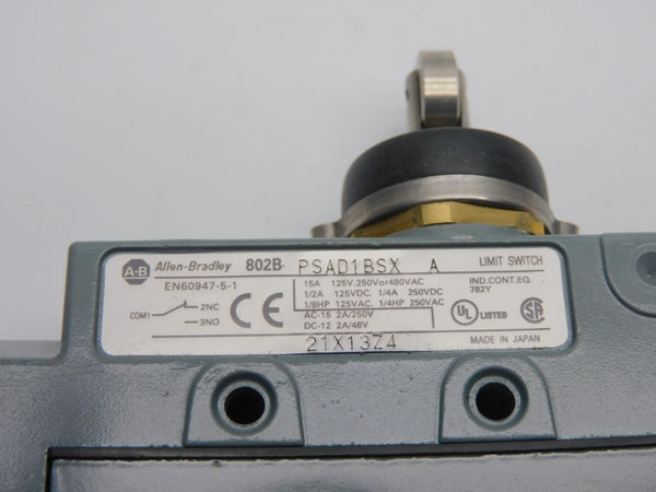 ALLEN BRADLEY 802B-PSAD1BSX SER. A 480VAC 15A (WH) NSMP