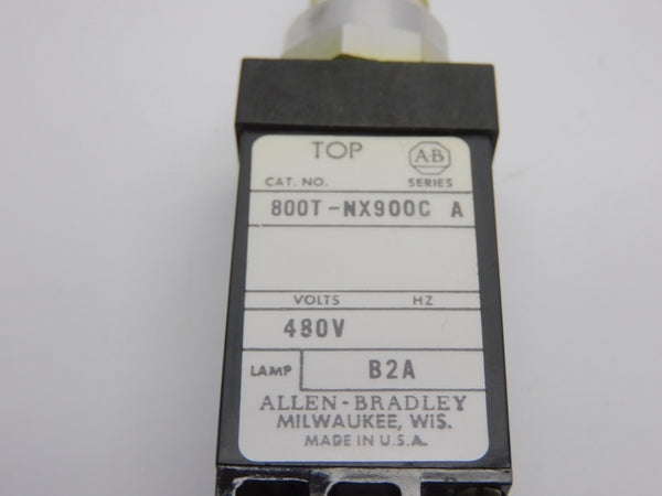 ALLEN BRADLEY 800T-NX900C SER. A 480V (BK/YL) NSMP