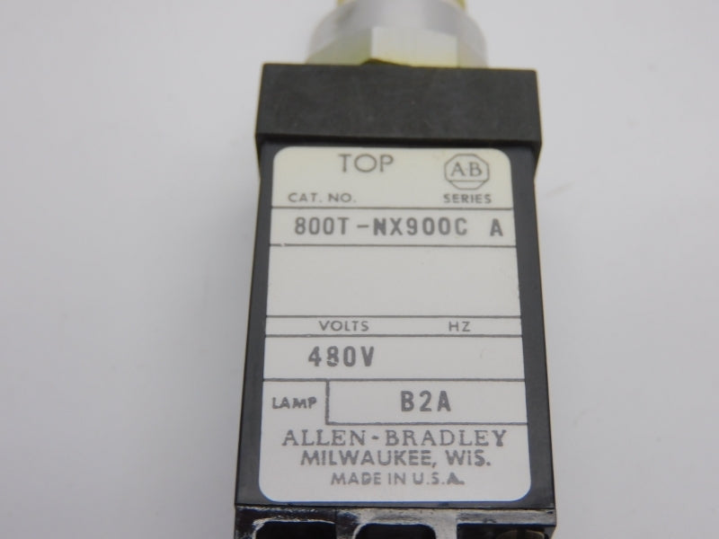 ALLEN BRADLEY 800T-NX900C SER. A 480V (BK/YL) NSMP