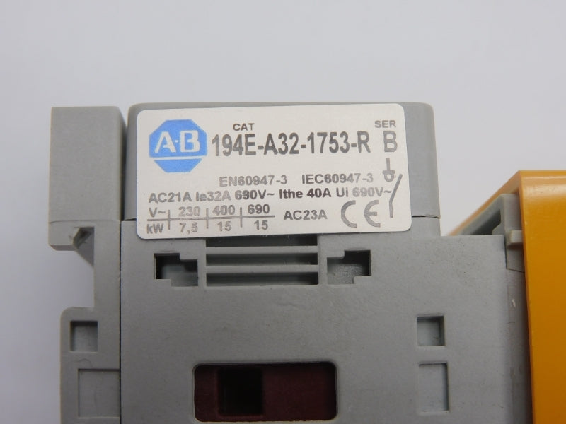 ALLEN BRADLEY 194E-A32-1753-R SER. B 690V 32A (BR/WH) NSMP