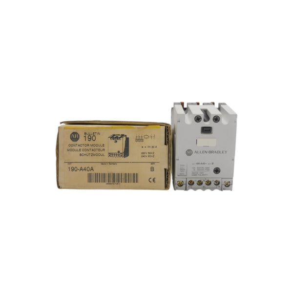 ALLEN BRADLEY 190-A40A SER. B 220/240V 40A (WH/YL) NSMP