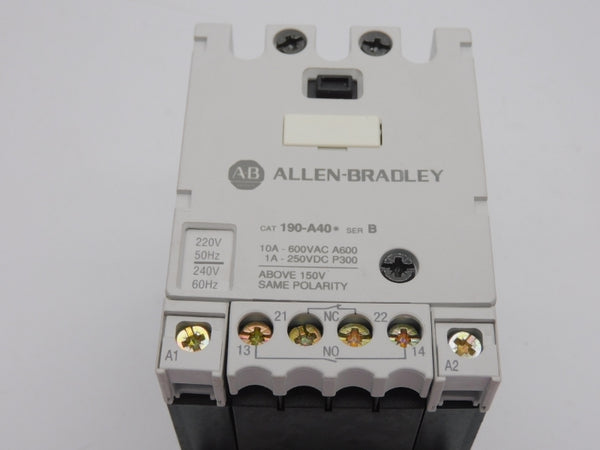 ALLEN BRADLEY 190-A40A SER. B 220/240V 40A (WH/YL) NSMP