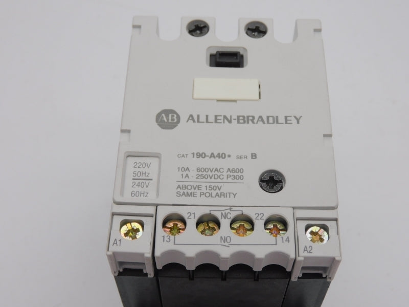 ALLEN BRADLEY 190-A40A SER. B 220/240V 40A (WH/YL) NSMP