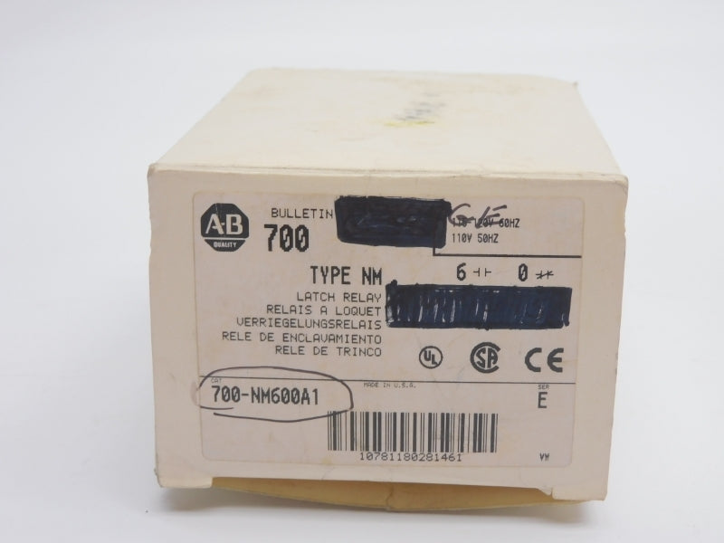 ALLEN BRADLEY 700-NM600A1 SER. E 110/115-120V 60A (WH) NSMP