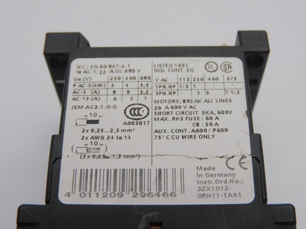 SIEMENS 3RT1016-2AF01 110V 20A NSNP