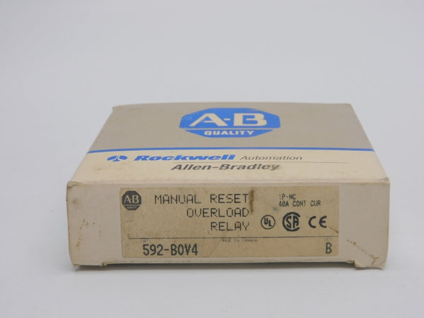 ALLEN BRADLEY 592-B0V4 SER. B 600VAC 40A (GY/BL) NSMP