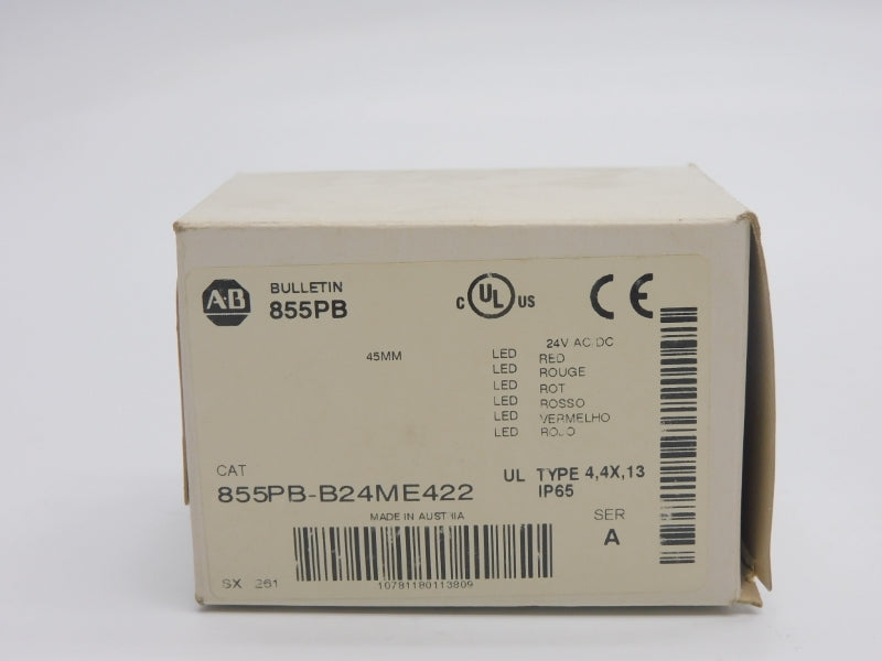 ALLEN BRADLEY 855PB-B24ME422 SER. A 24V (WH) NSMP