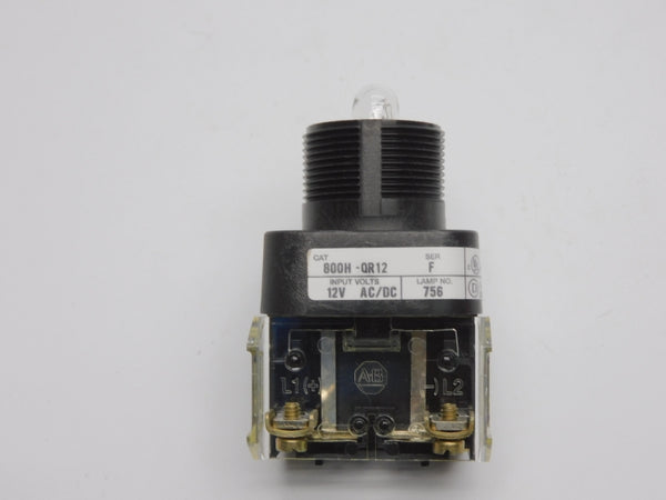 ALLEN BRADLEY 800H-QR12 SER. F 12V (WH) NSMP