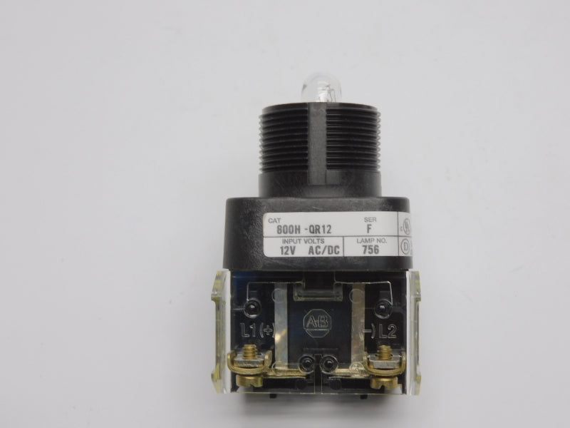 ALLEN BRADLEY 800H-QR12 SER. F 12V (WH) NSMP