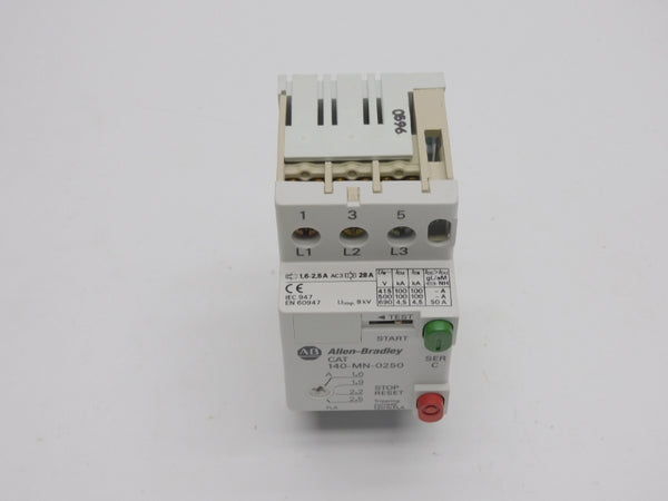 ALLEN BRADLEY 140-MN-0250 SER. C 690V 1.6-2.5A (BR/WH) NSMP