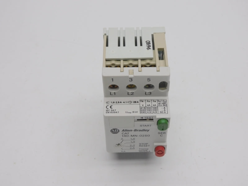 ALLEN BRADLEY 140-MN-0250 SER. C 690V 1.6-2.5A (BR/WH) NSMP