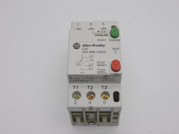 ALLEN BRADLEY 140-MN-0250 SER. C 690V 1.6-2.5A (BR/WH) NSMP
