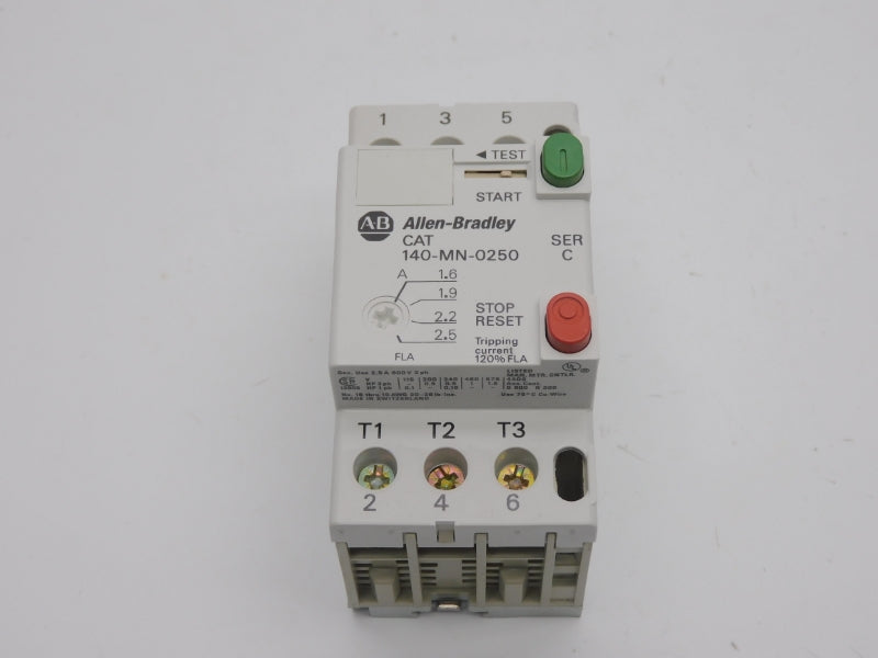 ALLEN BRADLEY 140-MN-0250 SER. C 690V 1.6-2.5A (BR/WH) NSMP