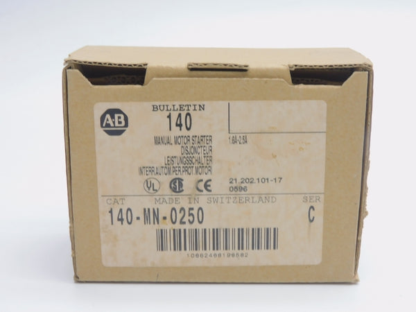 ALLEN BRADLEY 140-MN-0250 SER. C 690V 1.6-2.5A (BR/WH) NSMP