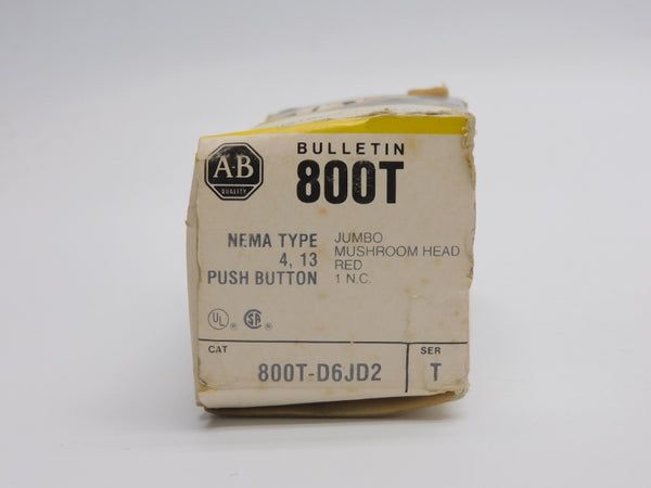 ALLEN BRADLEY 800T-D6JD2 SER. T (BK/YL) NSMP