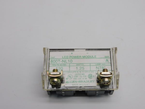 ALLEN BRADLEY 800T-NL10 SER. A 120V NSNP