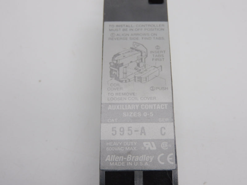 ALLEN BRADLEY 595-A SER. C 600VAC (GY/BL) NSMP